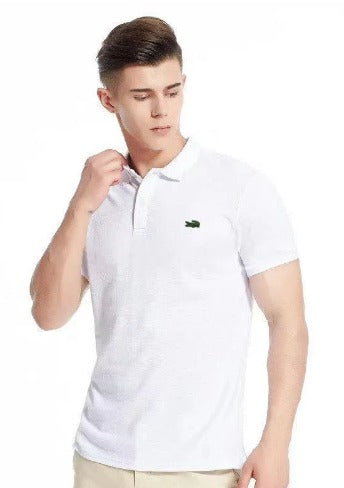 High Quality Men's Embroidered Polo Shirt 2023 Summer New High-End Business Casual Lapel Short Sleeve T Shirt Top